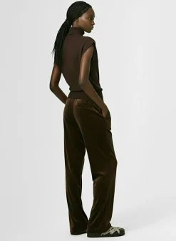 Pantaloni Dietrich in velluto con coulisse