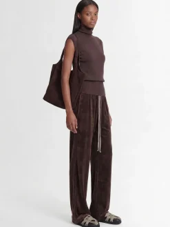 Pantaloni Dietrich in velluto con coulisse