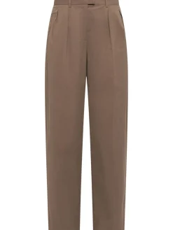 Pantaloni dritti Alfidis in gabardina di cotone