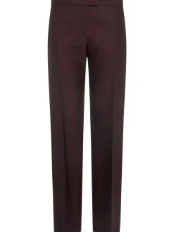 Pantaloni dritti Callen in lana e seta