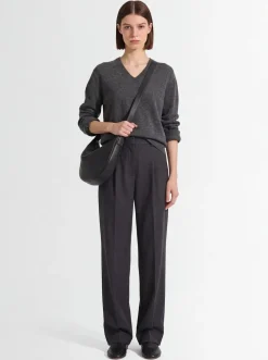 Pantaloni dritti Fox in lana