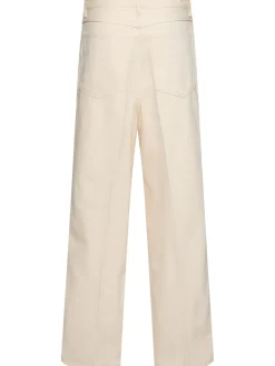 Pantaloni dritti in cotone