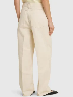 Pantaloni dritti in cotone