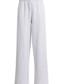 Pantaloni dritti in felpa di misto cotone