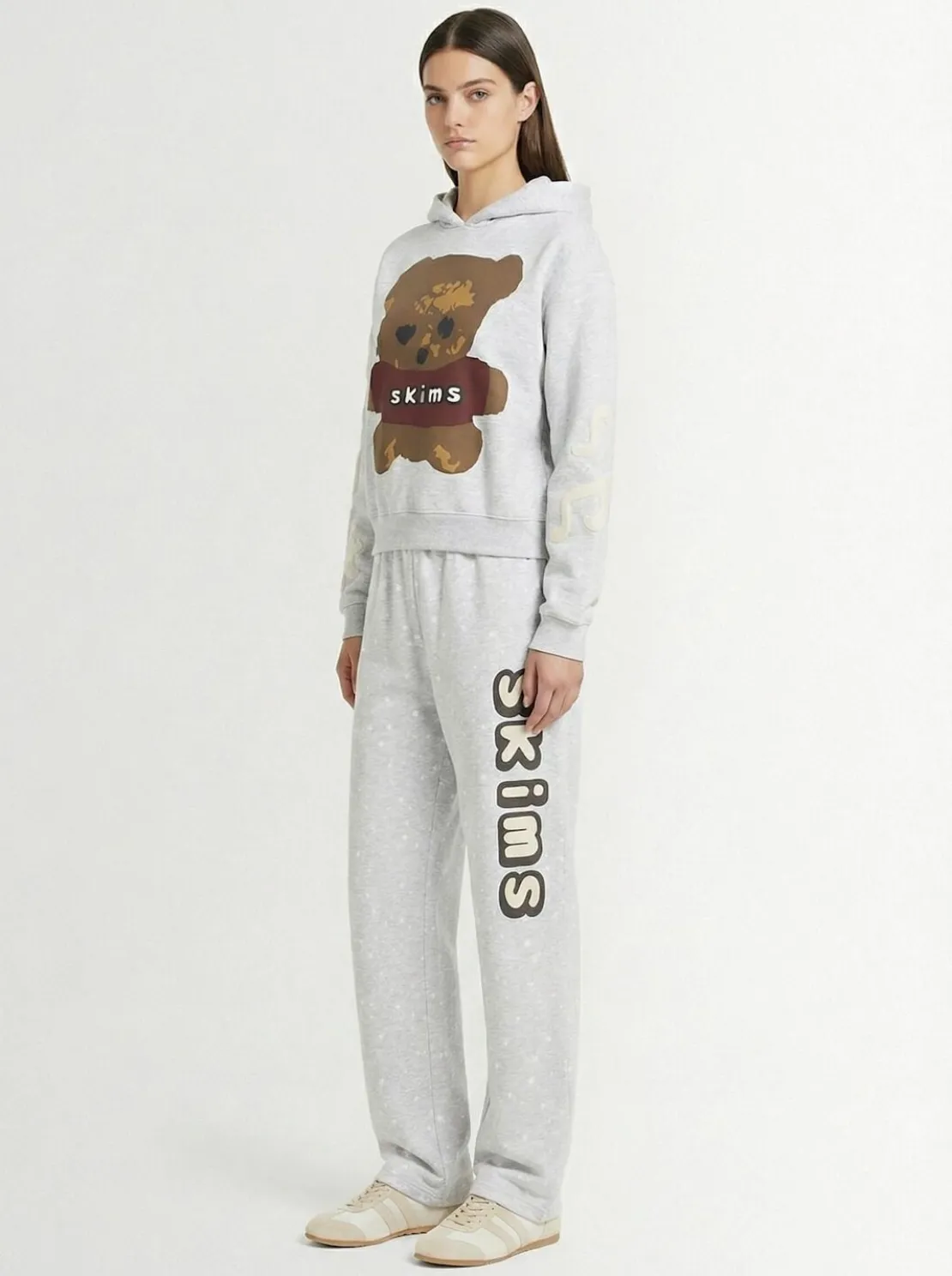 Pantaloni dritti in misto cotone