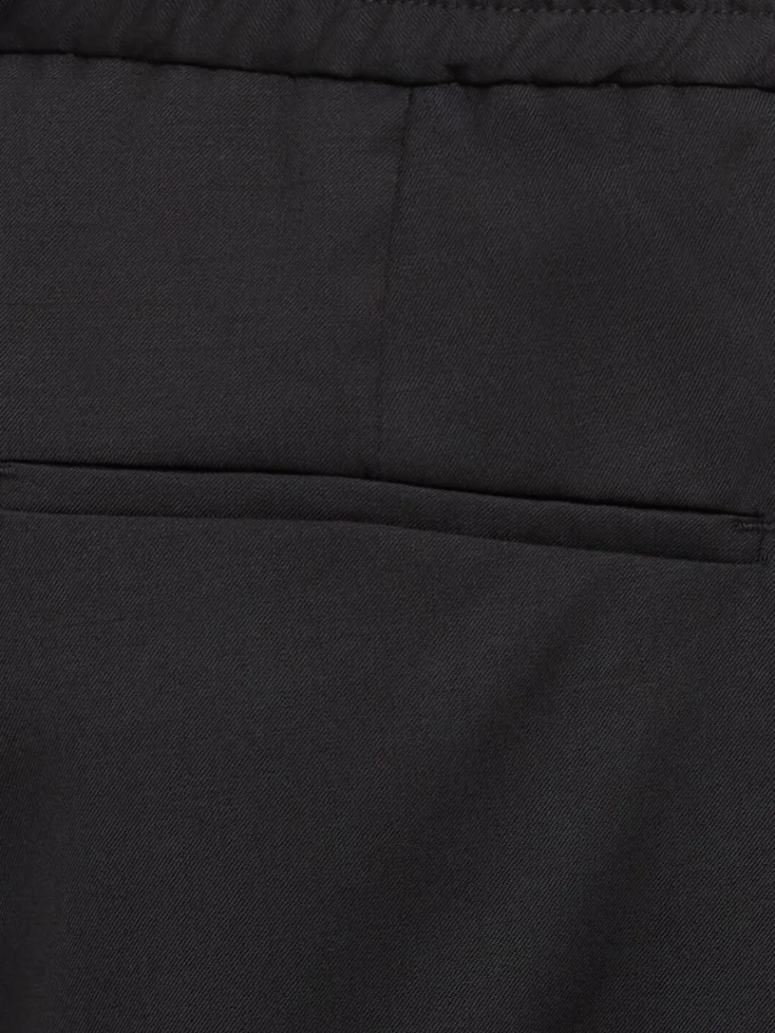 Pantaloni dritti in twill di lana con pinces