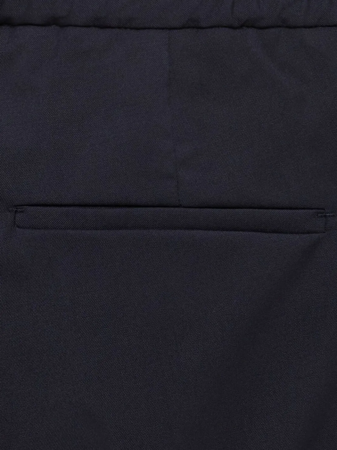 Pantaloni dritti in twill di lana con pinces