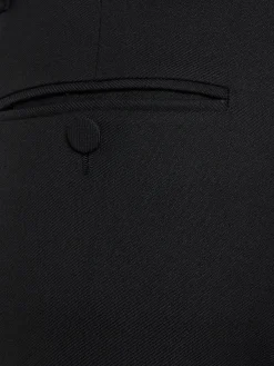 Pantaloni dritti in twill di misto lana vergine