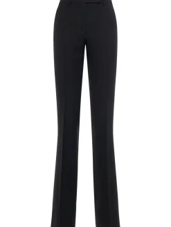 Pantaloni dritti in twill di misto lana vergine