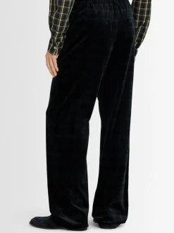 Pantaloni dritti in velluto di cotone