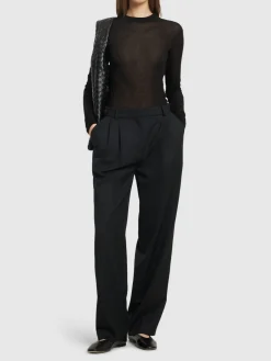 Pantaloni dritti Joseon in lana