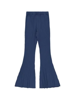 Pantaloni gamba ampia a costine