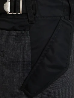 Pantaloni gamba ampia check