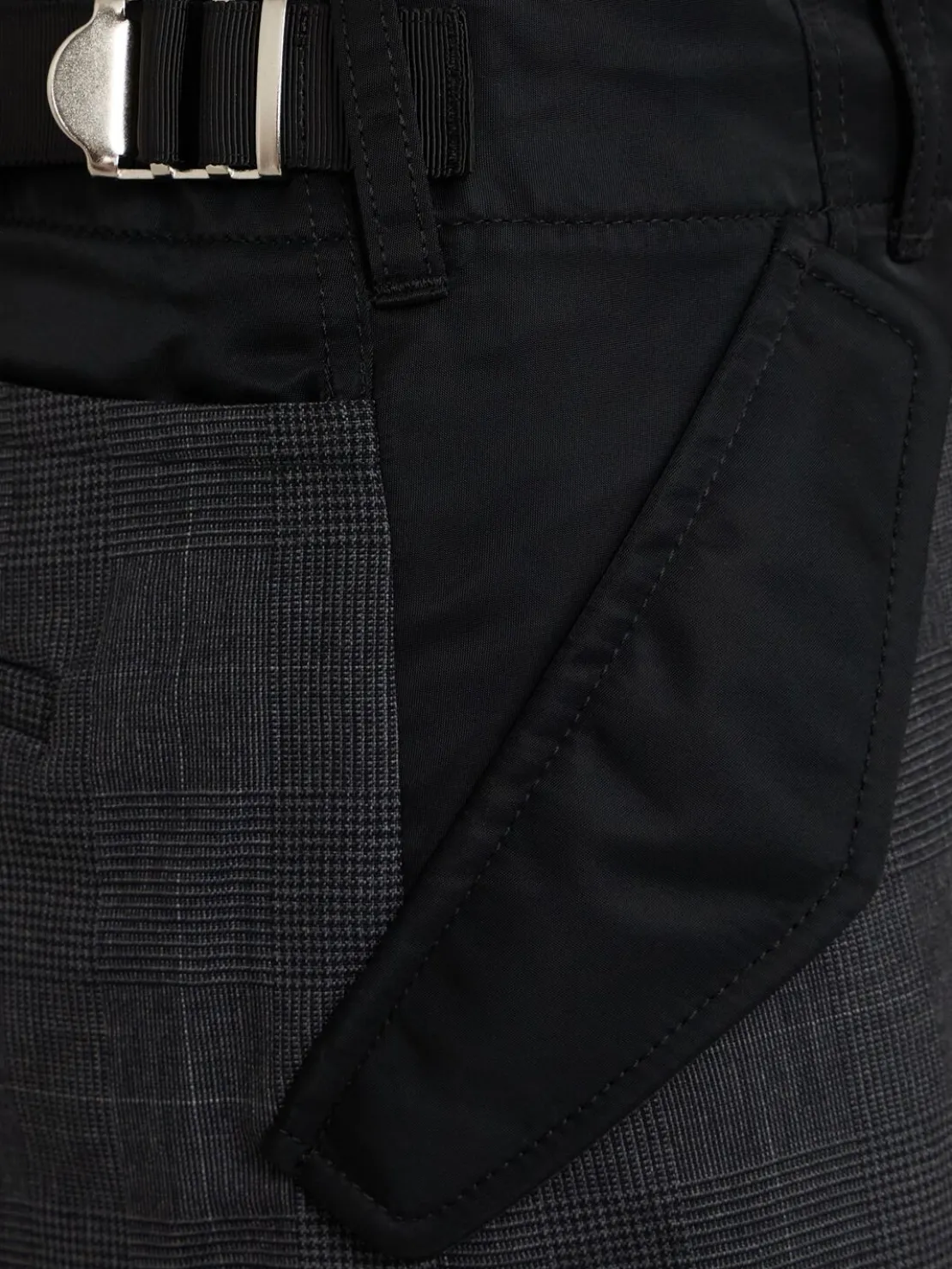 Pantaloni gamba ampia check