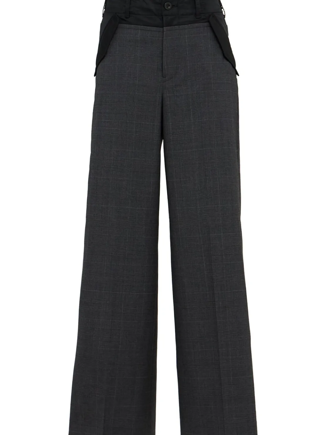 Pantaloni gamba ampia check