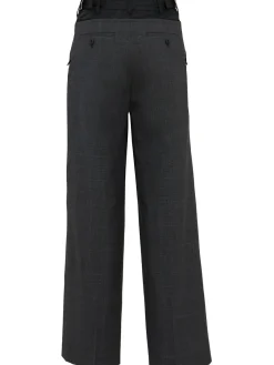 Pantaloni gamba ampia check