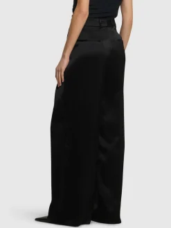 Pantaloni gamba ampia con doppia pince