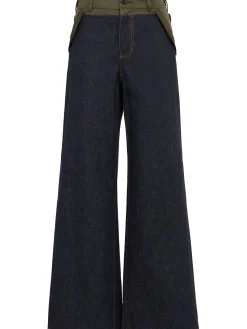 Pantaloni gamba ampia in denim
