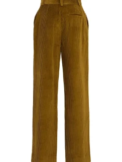 Pantaloni gamba ampia Lidie a coste