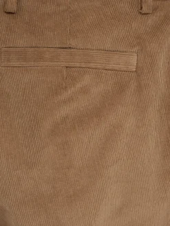 Pantaloni gamba dritta in misto cotone a costine