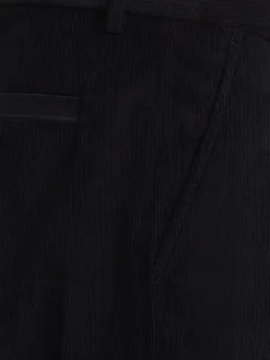 Pantaloni gamba dritta in misto cotone a costine