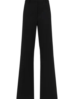 Pantaloni gamba dritta Malika in twill di lana