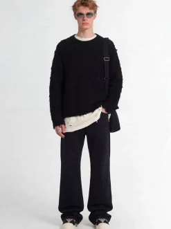 Pantaloni Geth in denim cerato
