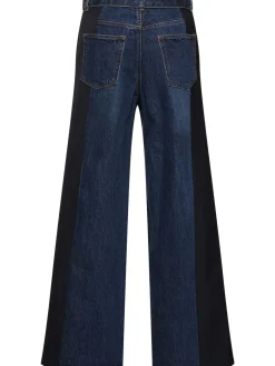 Pantaloni in denim e tessuto