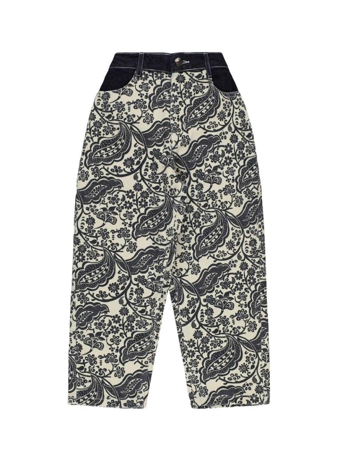 Pantaloni in drill di cotone stampato