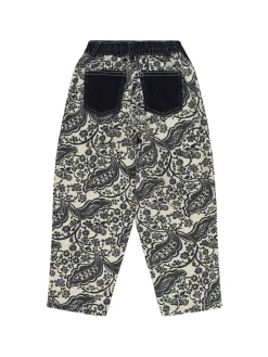 Pantaloni in drill di cotone stampato