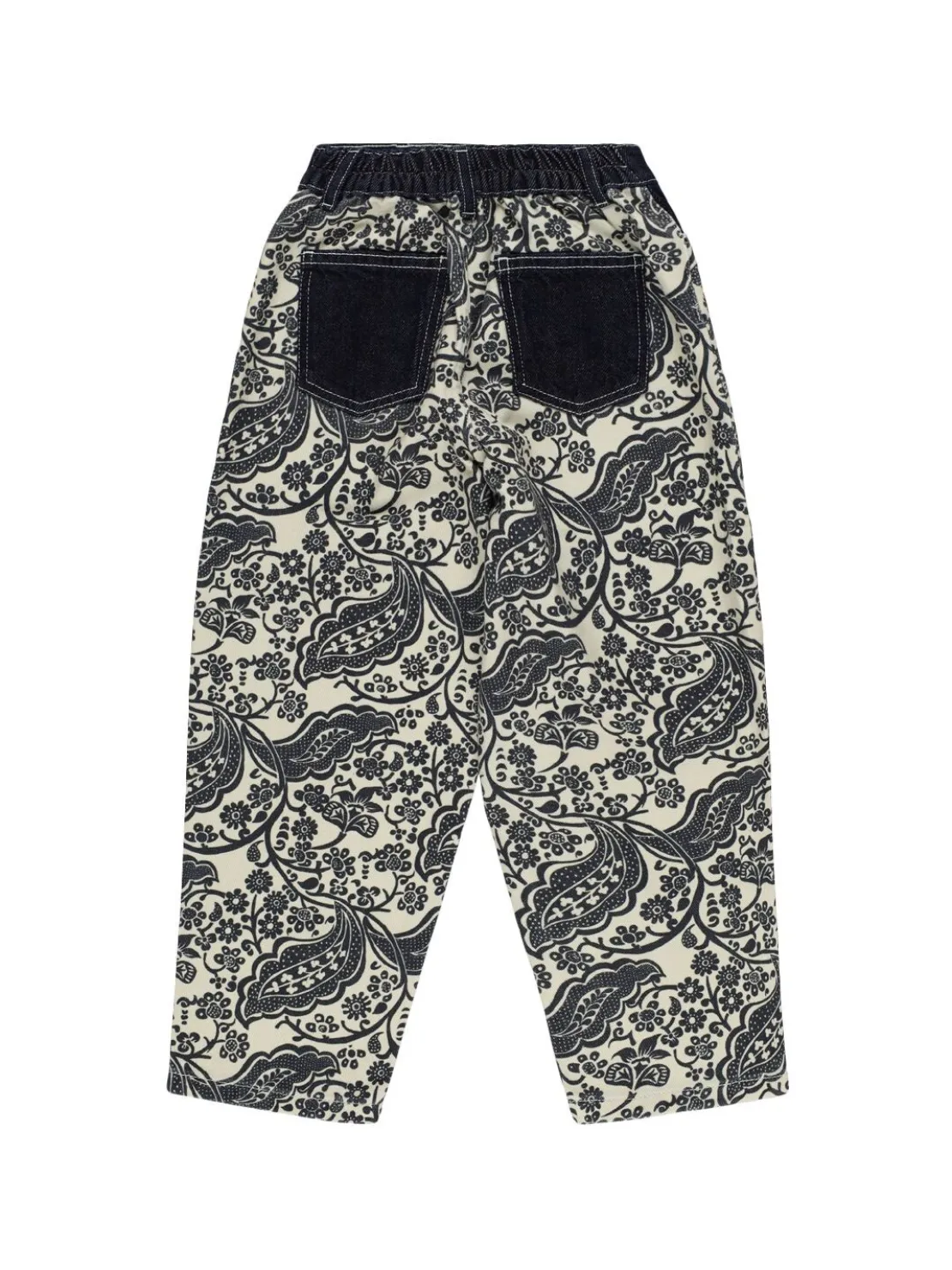 Pantaloni in drill di cotone stampato