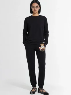 Pantaloni in felpa di cotone con logo