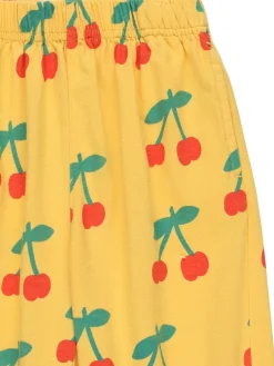 Pantaloni in felpa di cotone con stampa Cherry