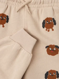 Pantaloni in felpa di cotone stampata