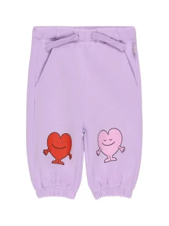 Pantaloni in felpa di cotone stampata