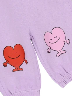 Pantaloni in felpa di cotone stampata