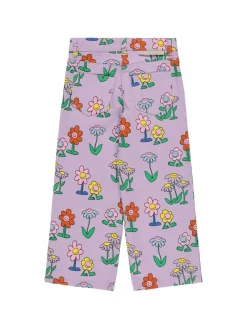Pantaloni in gabardina di cotone con stampa