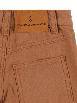 Pantaloni in gabardina di cotone con stampa