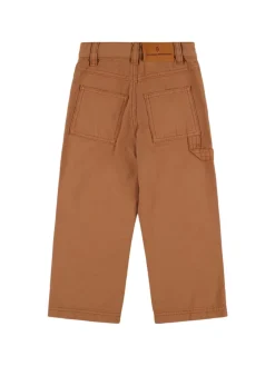 Pantaloni in gabardina di cotone con stampa