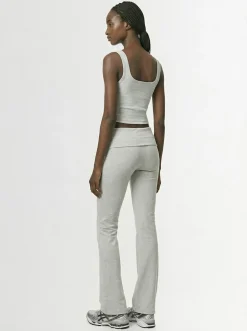 Pantaloni in jersey di cotone felpato