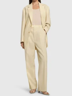 Pantaloni in lana e mohair