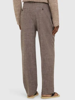 Pantaloni in lino e seta Silas