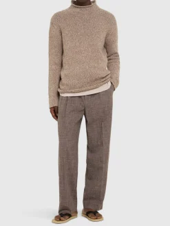 Pantaloni in lino e seta Silas