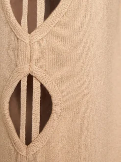 Pantaloni in maglia a costine con cutout