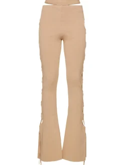 Pantaloni in maglia a costine con cutout