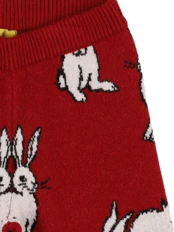 Pantaloni in maglia di misto viscosa con stampa