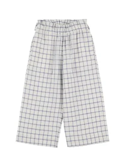 Pantaloni in misto cotone check