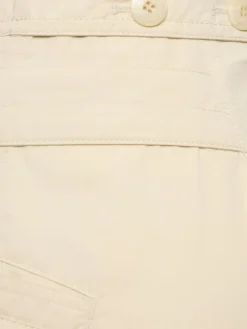 Pantaloni in misto cotone con doppia cintura