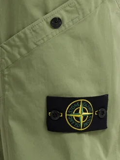 Pantaloni in raso di cotone stretch