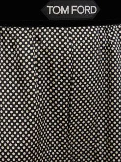Pantaloni in seta stampa grafica